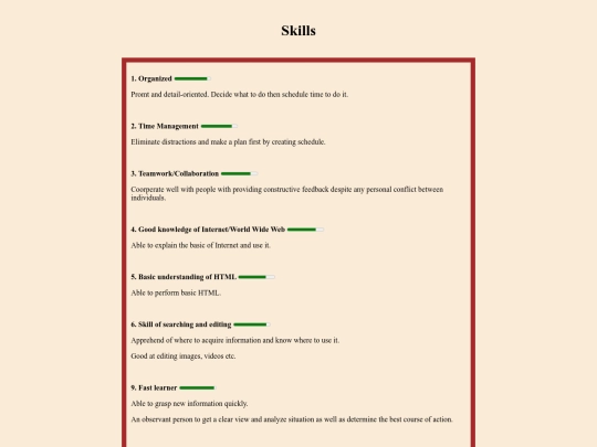skills screenshot