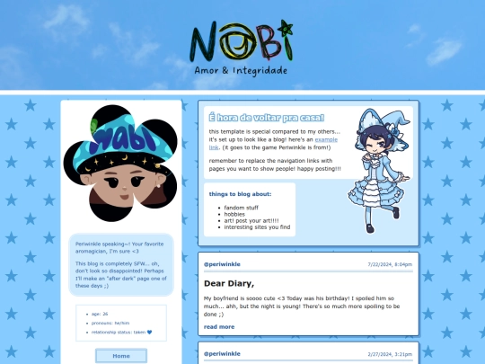 Periwinkle template/blog screenshot