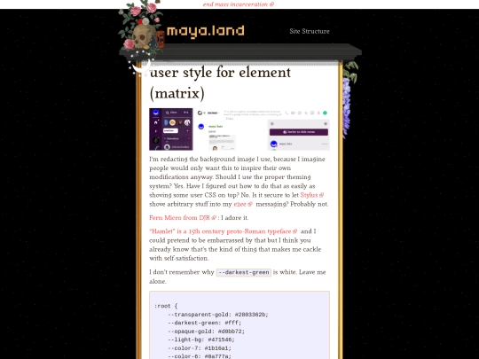 user-styles/element-matrix screenshot