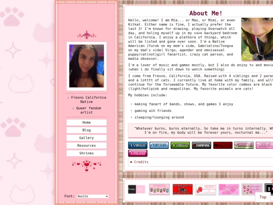 aboutme screenshot