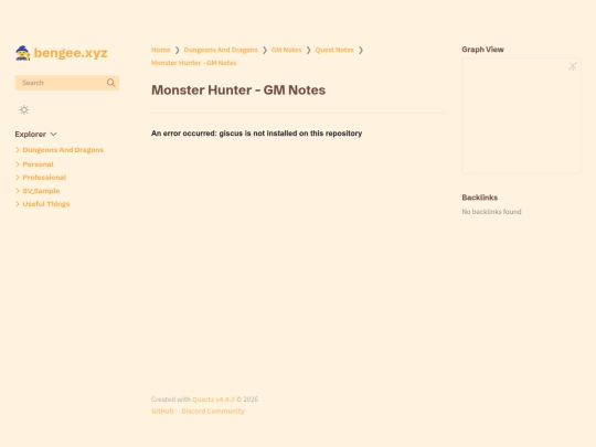 Dungeons-And-Dragons/GM-Notes/Quest-Notes/Monster-Hunter---GM-Notes screenshot