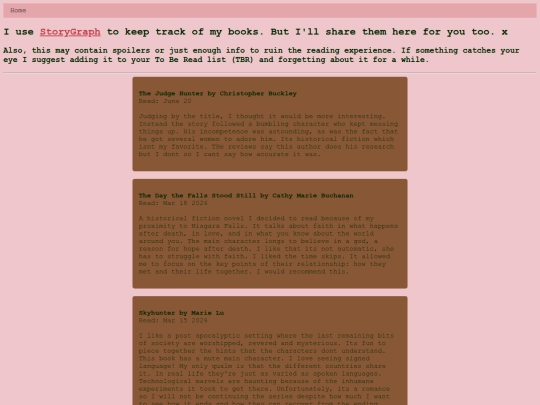 Consumption/books screenshot