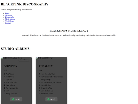 discography screenshot