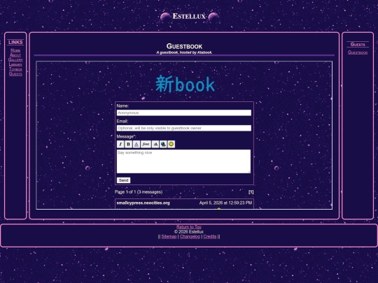 guests/guestbook screenshot