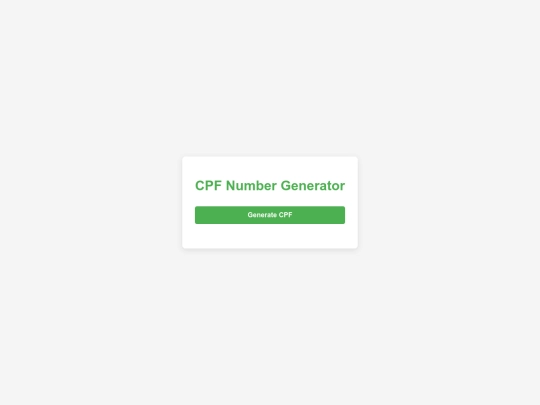 CPFnumbergenrator screenshot