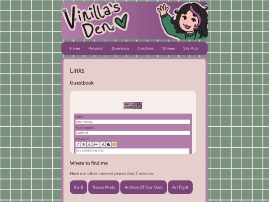 personal/links screenshot