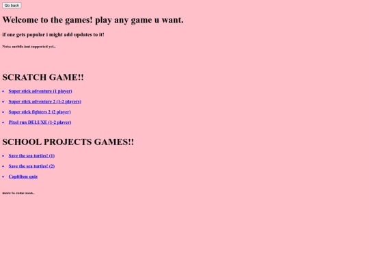 Games screenshot