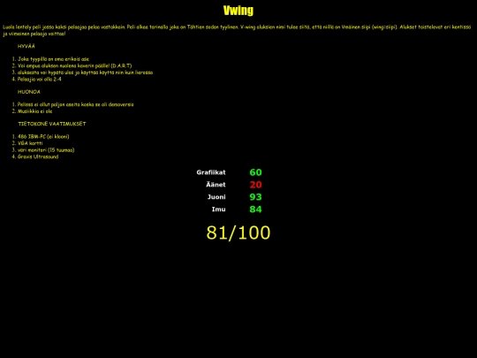 vwing screenshot