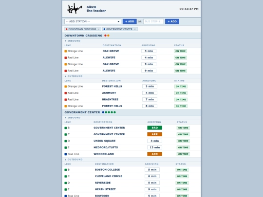 tracker screenshot