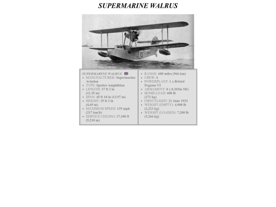 hardware/aircraft/Supermarine_Walrus screenshot