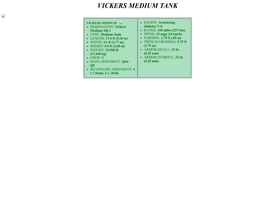 hardware/tanks/Vickers_Medium_Tank screenshot