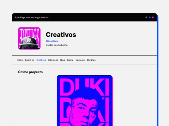 pages/creativos screenshot