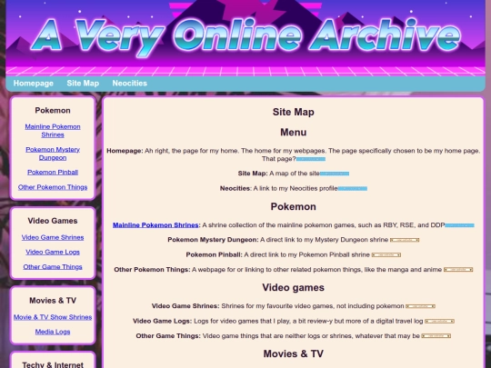 sitemap screenshot