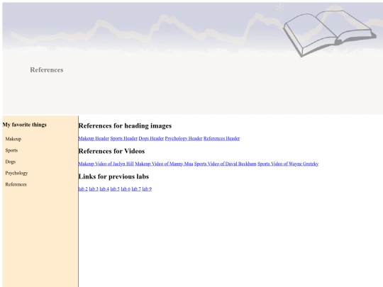 references screenshot