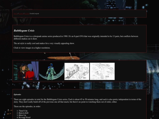 pages/media/anime/bubblegum screenshot