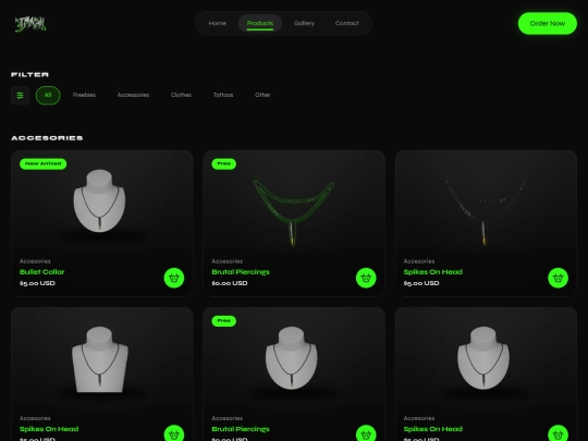 products screenshot
