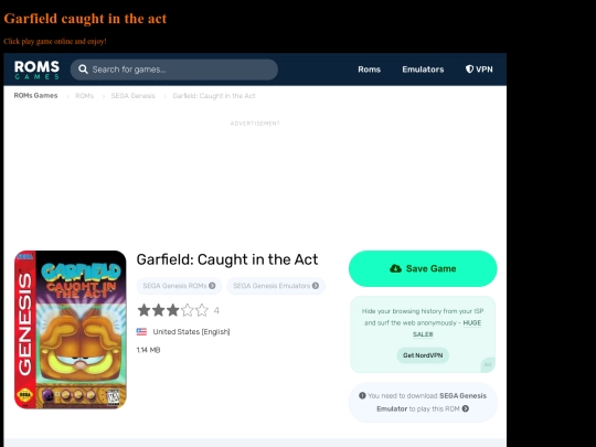 games/garfieldcaught screenshot