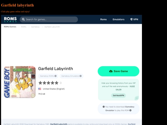 games/garfieldlabyrinth screenshot