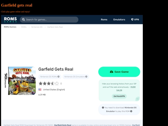 games/garfieldreal screenshot