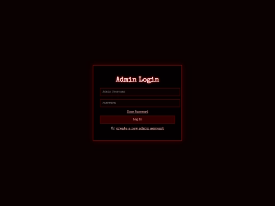 admin-login screenshot