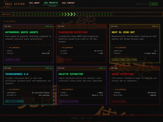 projects screenshot