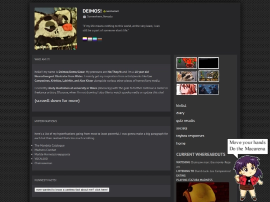 aboutme screenshot