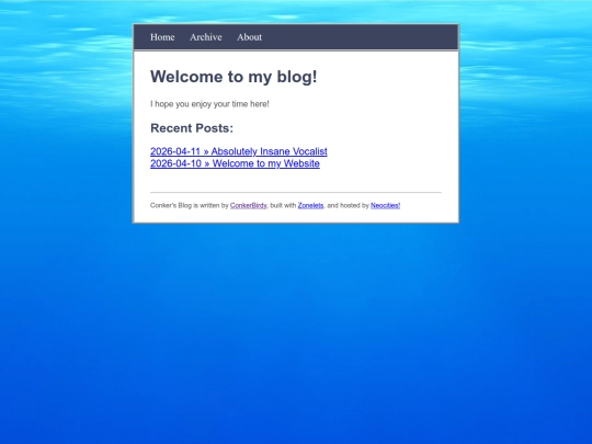 Blog screenshot