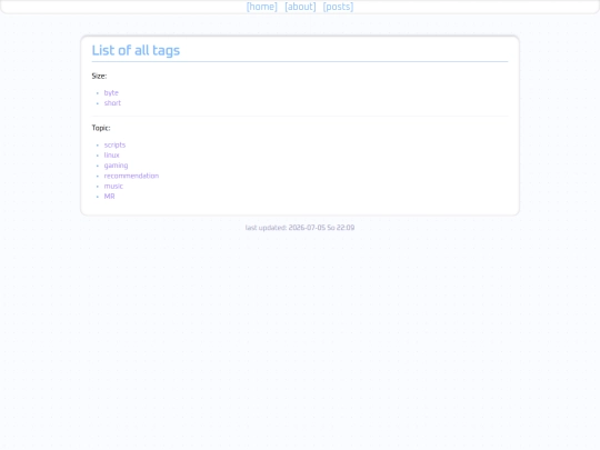 posts/tags screenshot