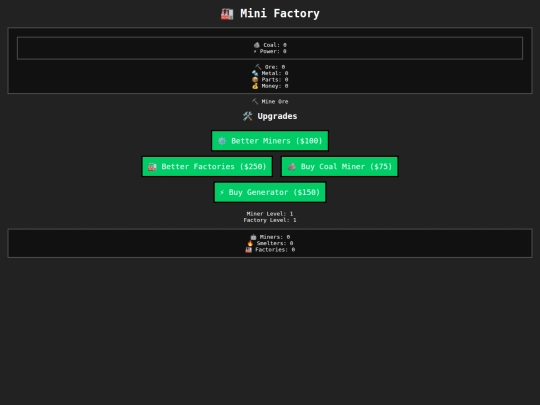 Factory screenshot