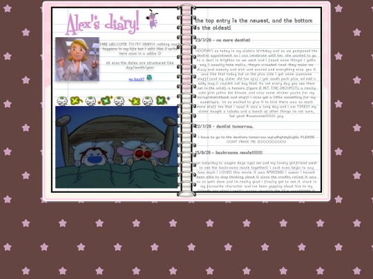 diary screenshot