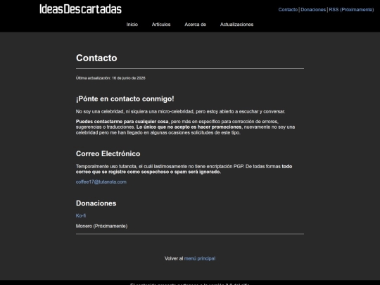 about/contacto screenshot