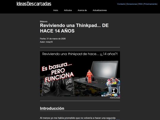 blog/reviviendothinkpadvieja screenshot