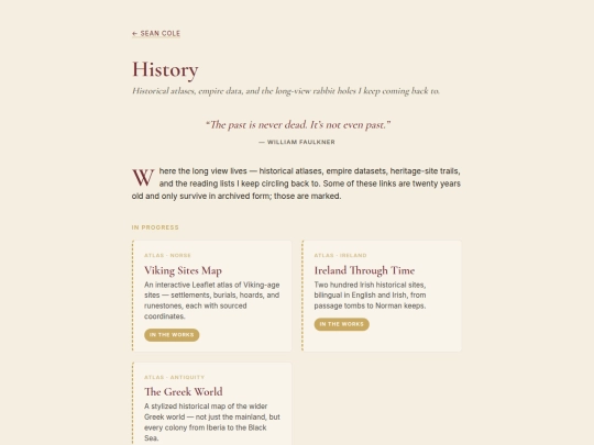 history screenshot