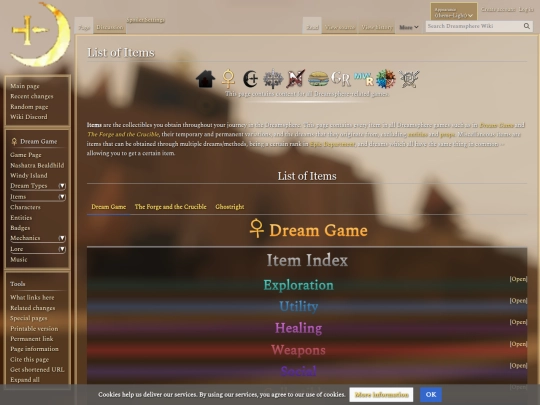 items screenshot