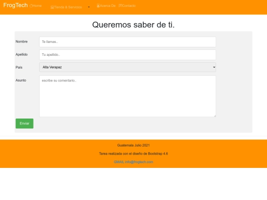 FrogTech/contacto screenshot