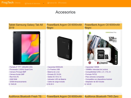 FrogTech/tienda screenshot