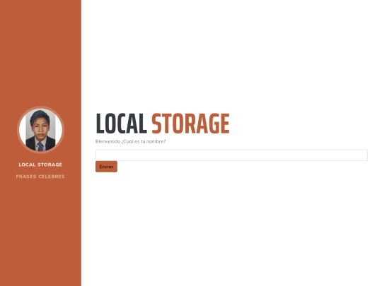 LocalStorage screenshot