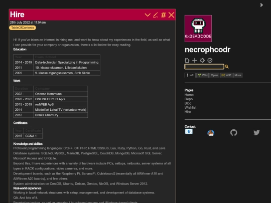 hire screenshot