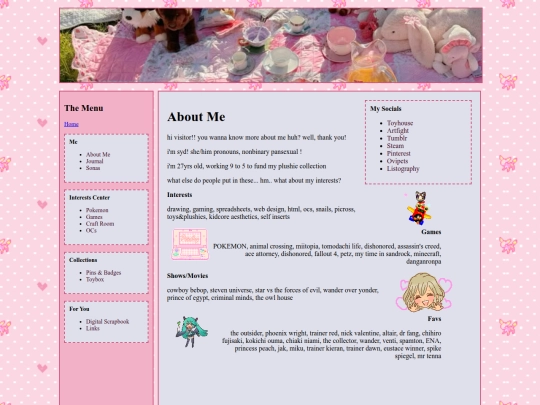 pages/aboutme screenshot