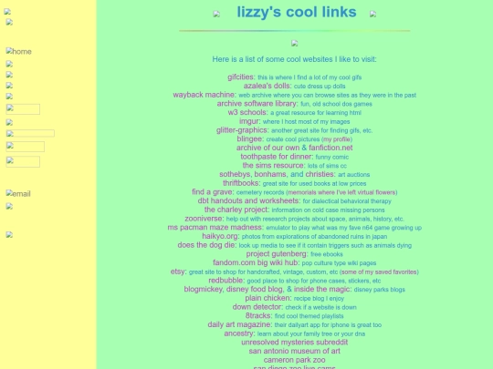 links screenshot
