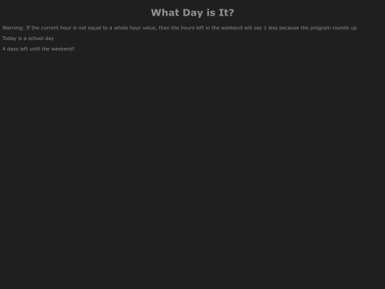 assignments/waitingForTheWeekend screenshot