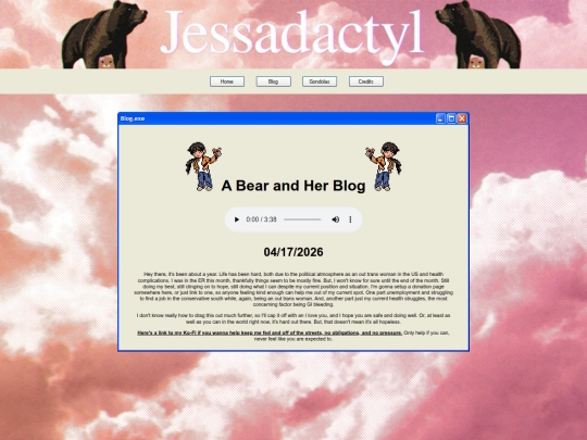 Blog screenshot