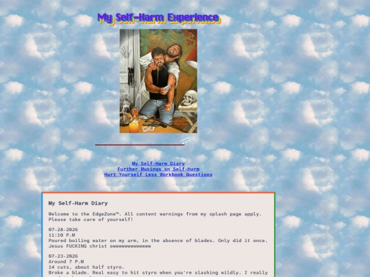 myselfharmexperience screenshot