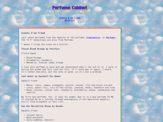 perfumecabinet screenshot