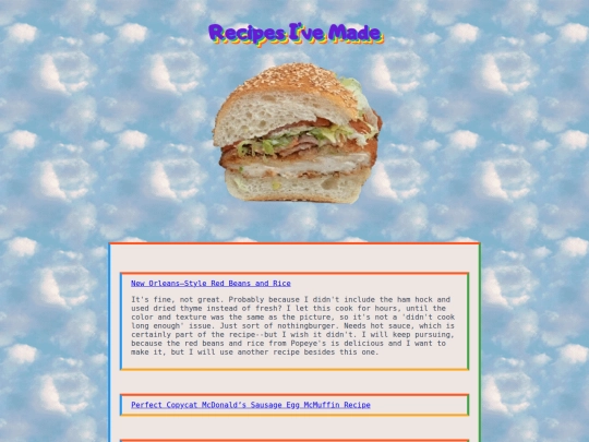 recipes screenshot