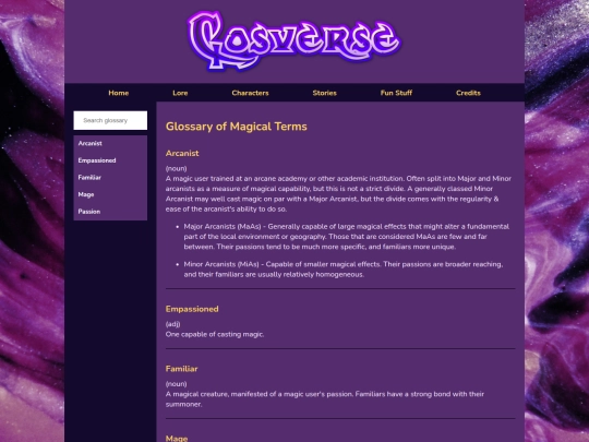 lore/glossary screenshot