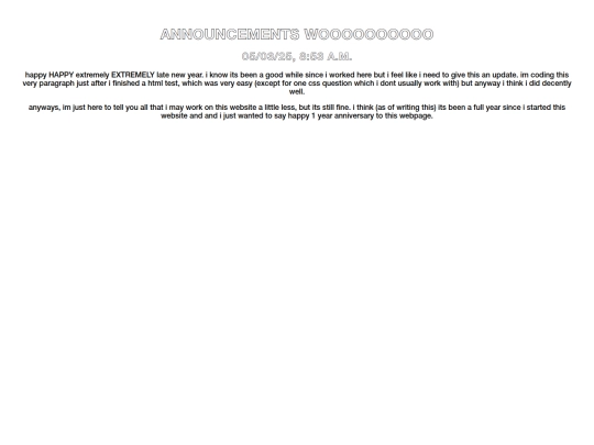 announcements screenshot