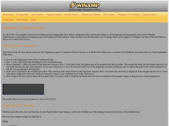 config screenshot