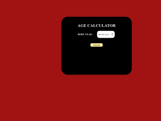 age calculator screenshot
