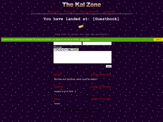 guestbook screenshot